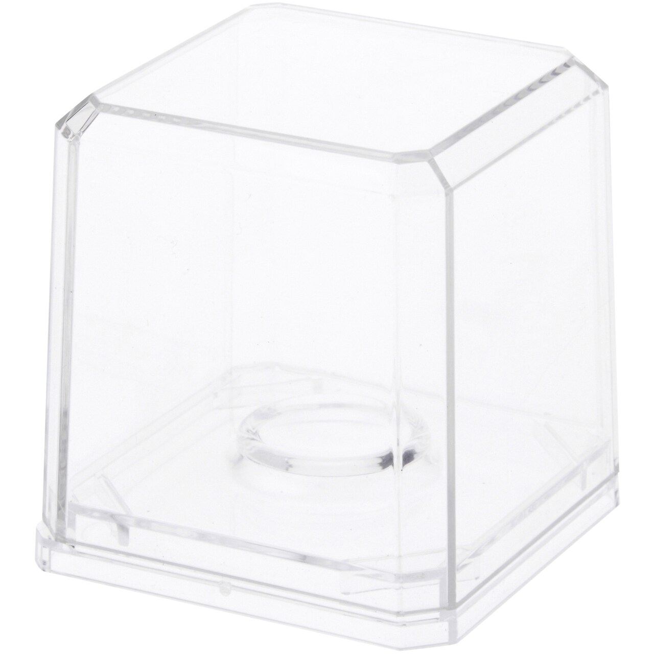 Pioneer Plastics Clear Plastic Golf Ball Display Case with Base (UV Resistant), 2.125" W x 2.125" D x 2" H